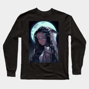 Moon anime girl wolf Long Sleeve T-Shirt